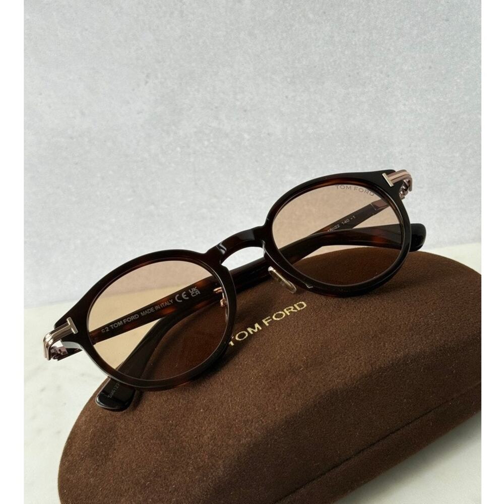 NEW Tom Ford FT1150-D Round Sunglasses in Havana Brown